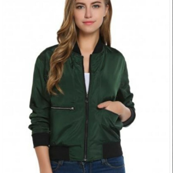 🆕⭐ British racing green bomber jacket⭐ - Picture 2 of 8
